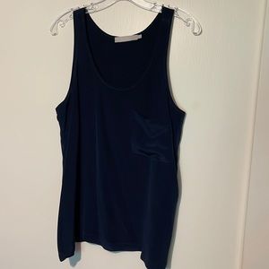 Kain navy silk tank